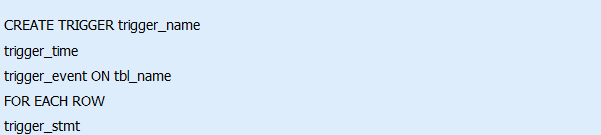 mysql触发器语法